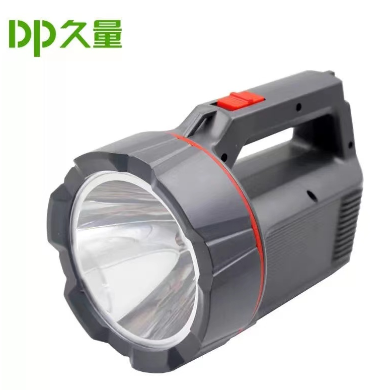 久量7049大功率探照灯5W充电式户外LED锂电池家用应急探照露营手提灯 大手电筒